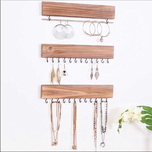 boutiquer Other - Wooden Hanging Jewelry Organizer